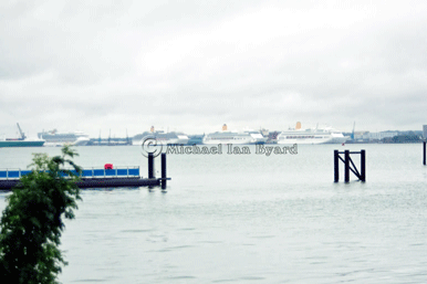 Four Cruise Ships Western Docks